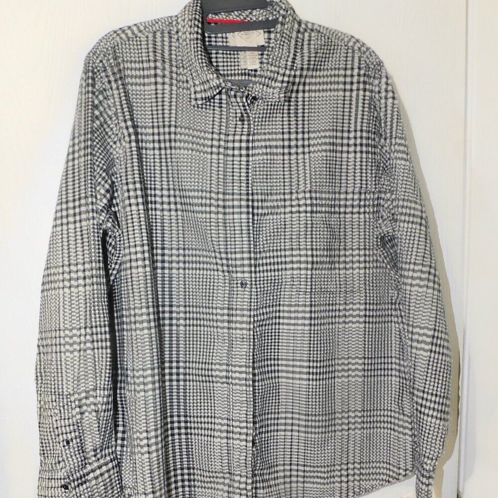 Womens Black and White S Johns Bay Blouse  sz XXL